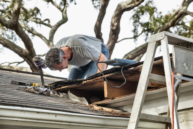 storm damage roof repair in Houston